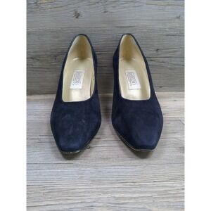Bandolino Heels Amica Navy Suede‎ Sz 10 N